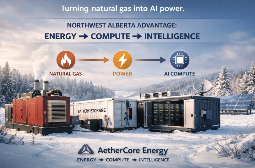 AetherCore Energy modular infrastructure in winter